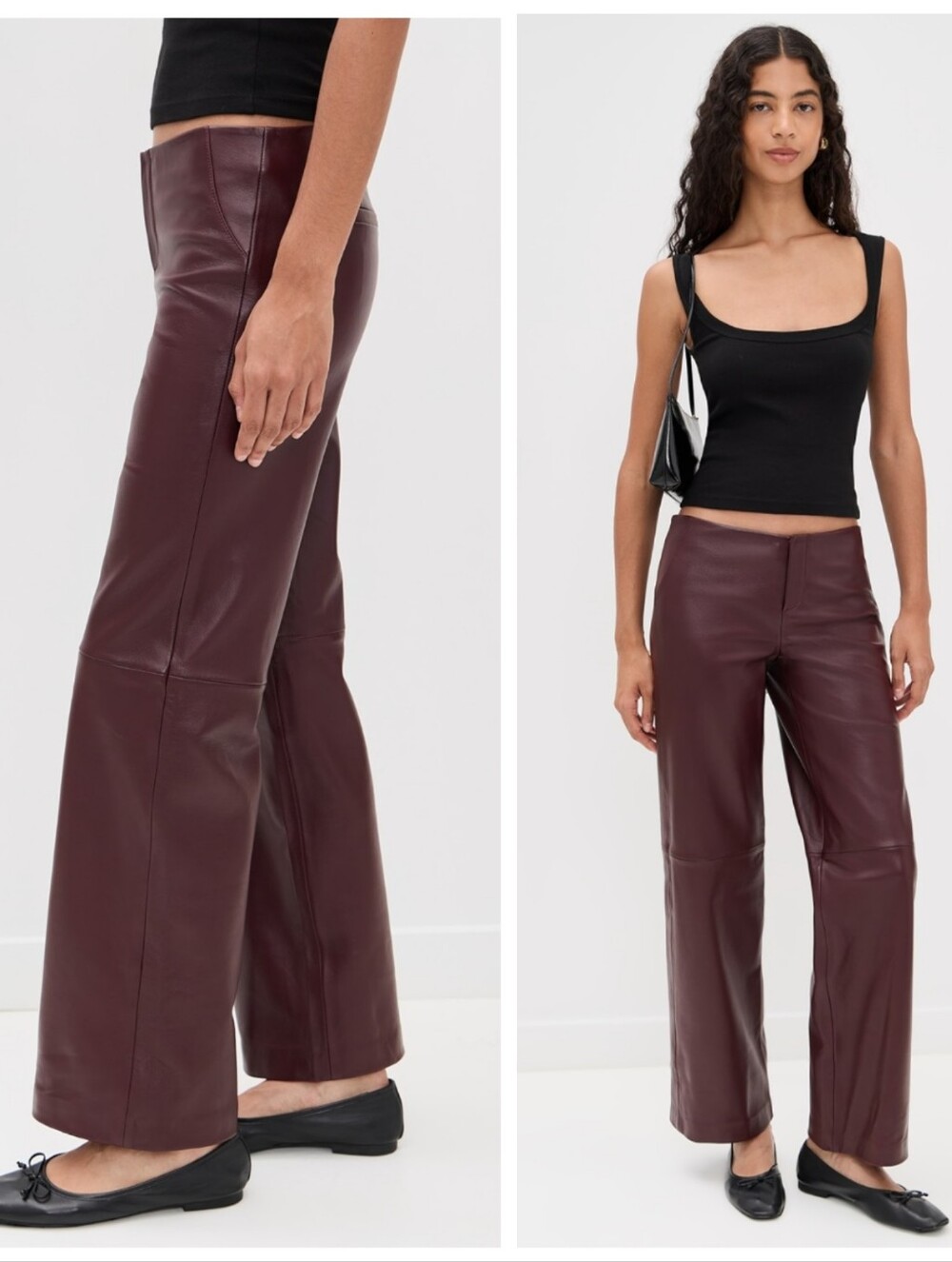 NWT Reformation $628  Veda Vida Lamb Leather Pants Chianti Women's 2 Luxury
